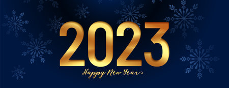 2023 new year occasion banner in snowflake concept background vector