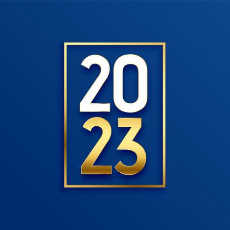 happy new year occasion banner with 2023 lettering and text spaceのイラスト素材