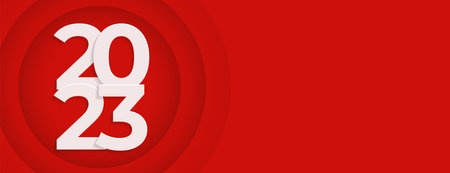 2023 new year occasion red banner with text space vector