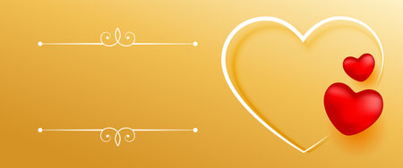 valentines day surprise and celebration banner with text space vectorのイラスト素材