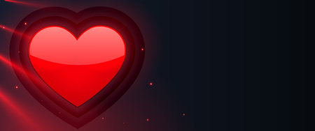 valentines day love and romantic banner with text space vectorのイラスト素材