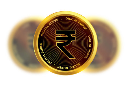 indian currency inr rupee coin background in blur style vectorのイラスト素材