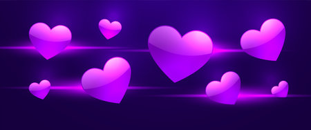 valentines day lovely heart themed banner for romantic postings vectorのイラスト素材