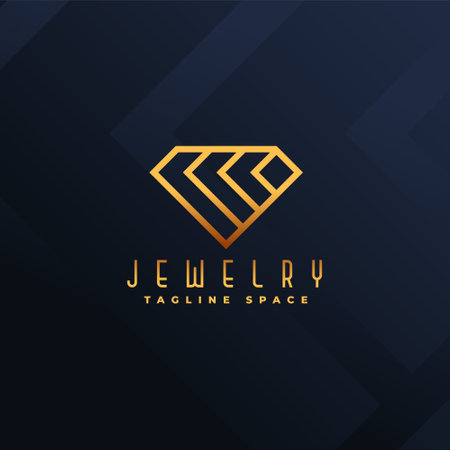 modern style jewelry logo template with diamond icon designのイラスト素材