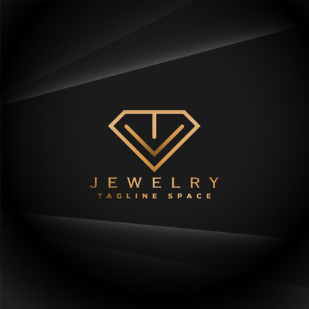 modern jewelry logo template with diamond stone icon designのイラスト素材