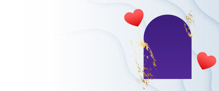 send a romantic message on valentines day beautiful banner vector