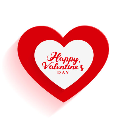 flat style red valentine's day heart background vectorのイラスト素材