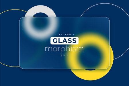 glass morphism background with transparent frosted effect vectorのイラスト素材