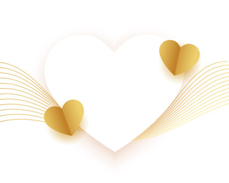 valentines day white background with paper hearts and frame vectorのイラスト素材