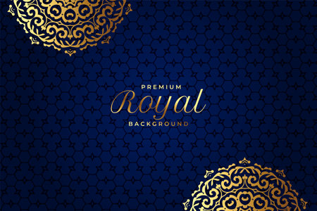 traditional golden mandala pattern in vintage indian style vectorのイラスト素材