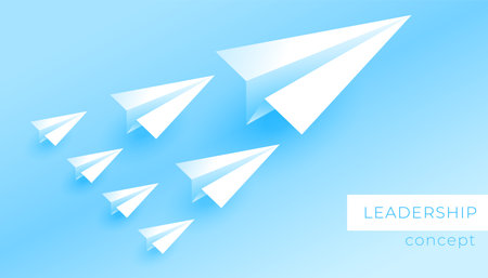 origami style plane leading with a strong corporate culture vectorのイラスト素材
