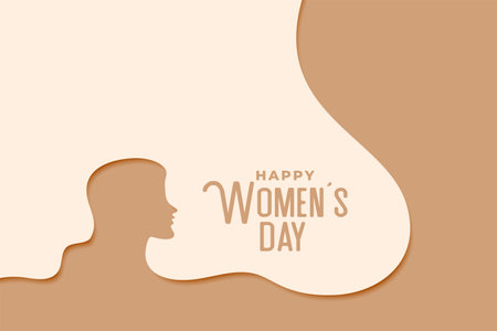 paper cut style happy women's day greeting background design vectorのイラスト素材