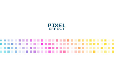 abstract halftone pattern grid banner with gradient square blocks vectorのイラスト素材