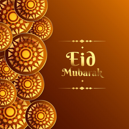 decorative eid mubarak holy festival background vectorのイラスト素材