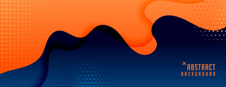 fluid design abstract background in half tone styleのイラスト素材