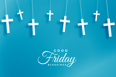 modern style good friday blessing card to inspire your belief and faith vectorのイラスト素材