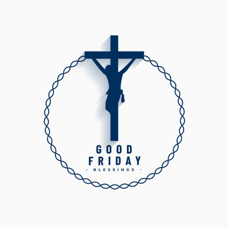 good friday religious background to commemorate the crucifixion of christ vectorのイラスト素材