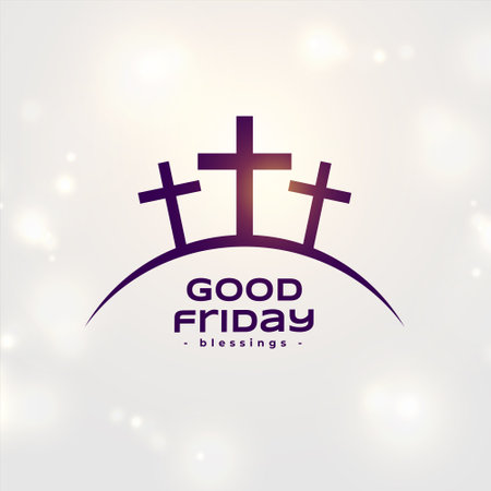 shiny good friday religious background to commemorate crucifixion of christ vectorのイラスト素材