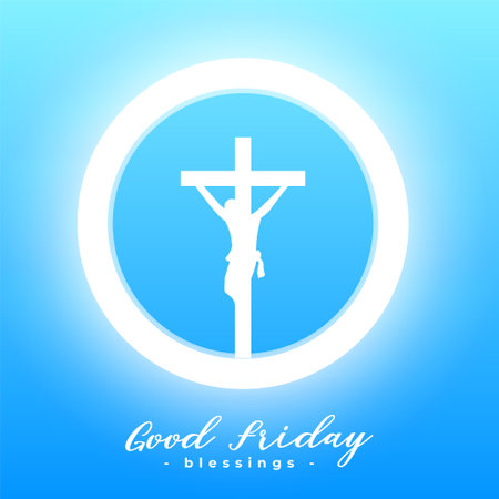 eye catching good friday event card remember sacrifice of jesus christ vectorのイラスト素材