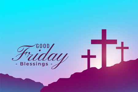 good friday blessing background for holiday season vectorのイラスト素材