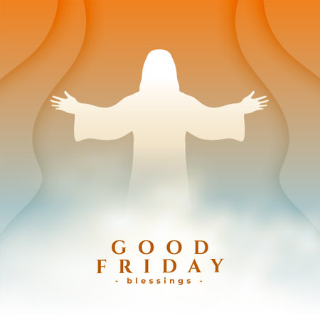 good friday wishes background for religious design vectorのイラスト素材