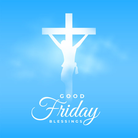 good friday religious background holy resurrection of jesus christ vectorのイラスト素材