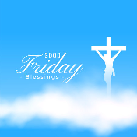 beautiful good friday religious background for your design vectorのイラスト素材