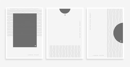 abstract minimal bohemian pattern set in retro style vectorのイラスト素材