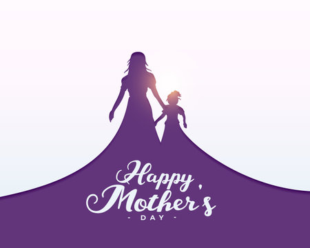 happy mothers day celebration background for mom and daughter bond vectorのイラスト素材