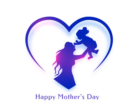 mom and daughter love relation background for mothers day vectorのイラスト素材