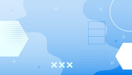 halftone style memphis pattern banner with geometric hexagonal shapes design vectorのイラスト素材