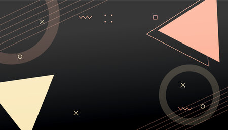 abstract geometric pattern bauhaus banner with modern composition vectorのイラスト素材