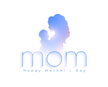 beautiful  mothers day wishes background for woman and child love relation vectorのイラスト素材