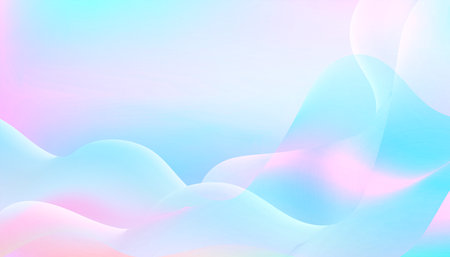 abstract iridescent holography fluid pattern background vectorのイラスト素材
