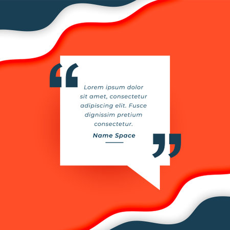 modern quotation text box border template vectorのイラスト素材