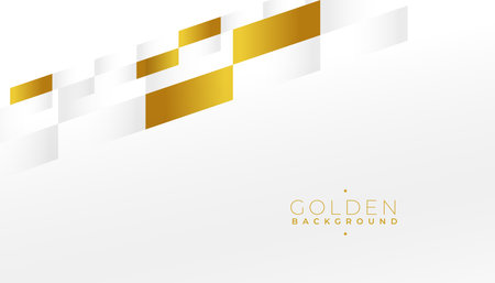 modern and elegant white and golden banner for presentation vectorのイラスト素材