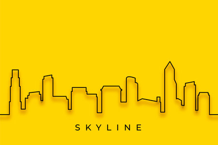 line style cityscape building background for urban development vectorのイラスト素材