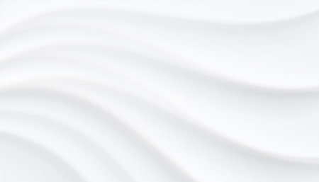 elegant empty wavy layer white banner in neumorphic style vectorのイラスト素材