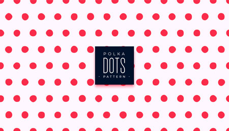 polka style red dotted pattern banner with vintage effect vectorのイラスト素材