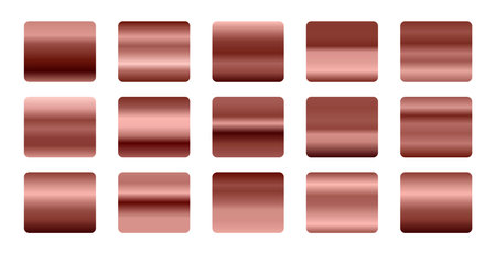 trendy metallic color gradient banner in collection for presentation vectorのイラスト素材