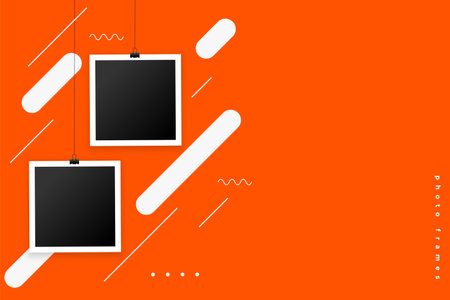 trendy blank border frame template to enhance your pictures vectorのイラスト素材