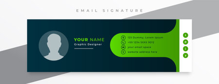 business email sign card template with digital profile designのイラスト素材
