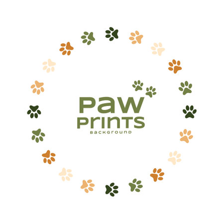 cute cartoon paw print background for wildlife adventure vectorのイラスト素材