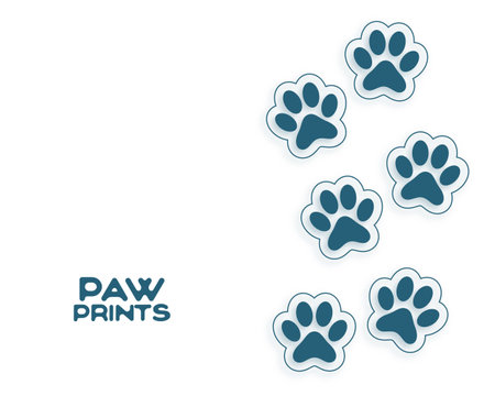 cute footstep print background trace your pet animal vectorのイラスト素材