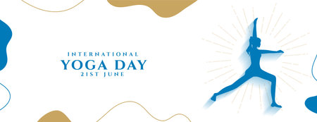 modern international yoga day event poster for healthy and balance life vectorのイラスト素材