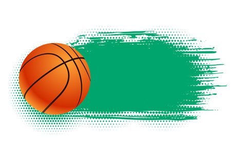 halftone style basketball background for indoor sports vectorのイラスト素材
