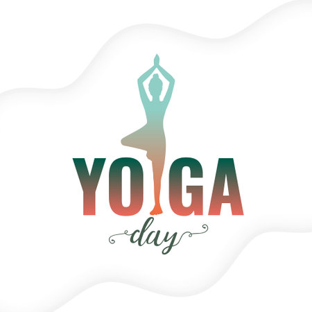 international yoga day background for inner peace and relaxation vectorのイラスト素材