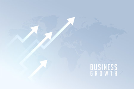 global economy trending with rise up arrow on world map vectorのイラスト素材