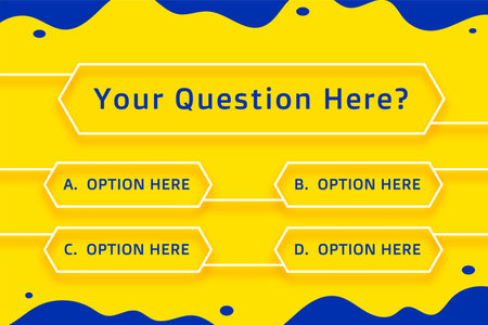 multiple option quiz game template in problem solving concept vectorのイラスト素材