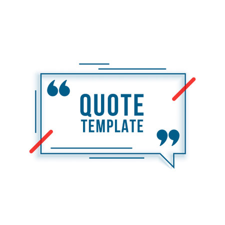 simple quote frame template dialogue or speech vectorのイラスト素材